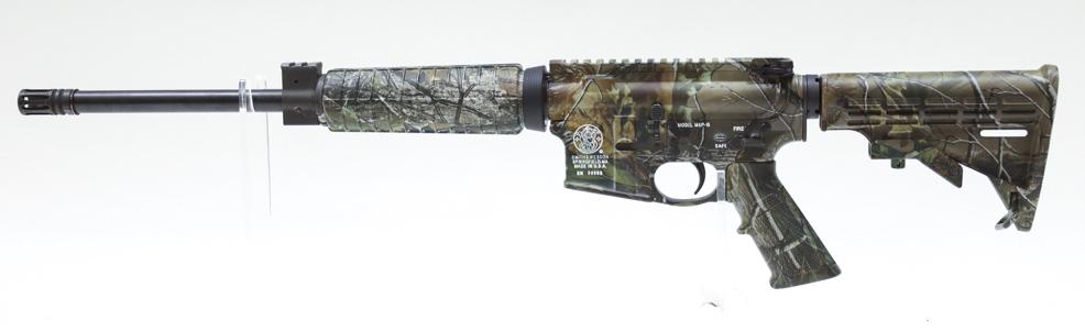 Smith & Wesson M&P 15 .300 Cal. Semi-Auto Rifle: Smith & Wesson M&P 15 semi-automatic rifle in .300 Whisper/ACC Blackout. The camo finish rifle is in nice used condition with a 17-1/2" barrel. Missing the magazine. SN: 94680. FFL required for transf