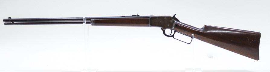 Marlin Model 97 .22 Cal. Lever Action Rifle: Marlin Model 97 lever action rifle in .22 caliber. The rifle is in nice antique condition and has a 24" octagon barrel. SN: 420500. FFL required for transfer. (802-6)
