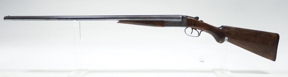 Stevens Model 345 Side X Side 20 Ga. Shotgun: Stevens Model 345 side by side shotgun in 20 gauge. The shotgun is in good condition with age and use wear and has a 28" barrel. SN: 3104. FFL required for transfer. (123-7)