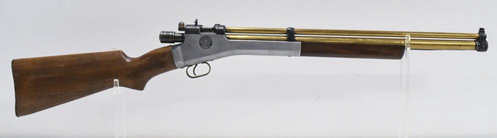 Vintage Crosman Model 101 Air Rifle: Vintage Crosman model 101 "Silent" .22cal air rifle. Rifle appears to have been refinished at some point in time. It appears to be in good cosmetic condition with paint loss, light surface rust, and w