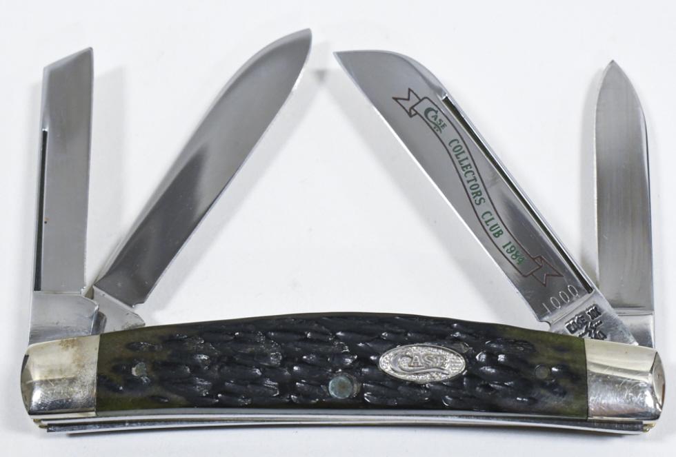 1984 Case XX Collector Club Congress Folding Knife: 1984 Case XX Collectors CLub Congress folding knife model no. 64088. Knife appears to e bin good condition with some surface rust and wear from use and age. When closed it measures approximately 4-1/4