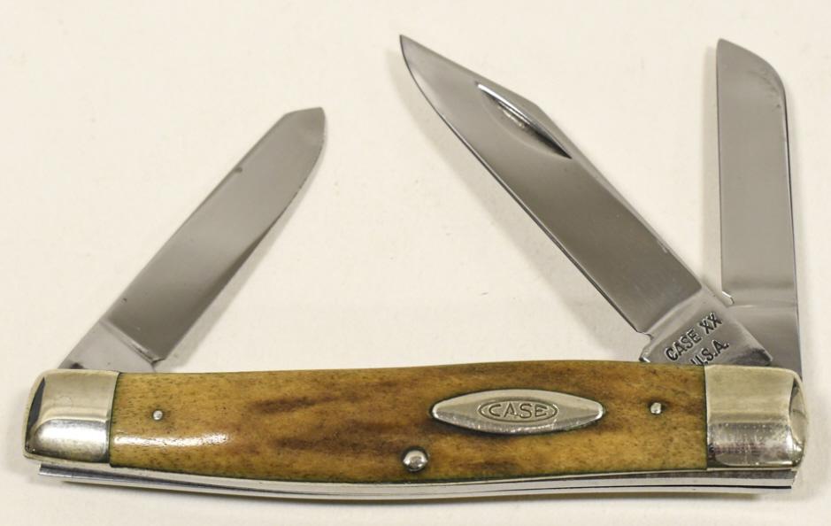1965-69 Case XX Stockman 5375 Folding Knife: 1965-1969 Case XX Stockman model no. 5375 folding knife. Knife appears to be in nice condition with some wear from use and age. When closed it measures approximately 4-1/4" across.