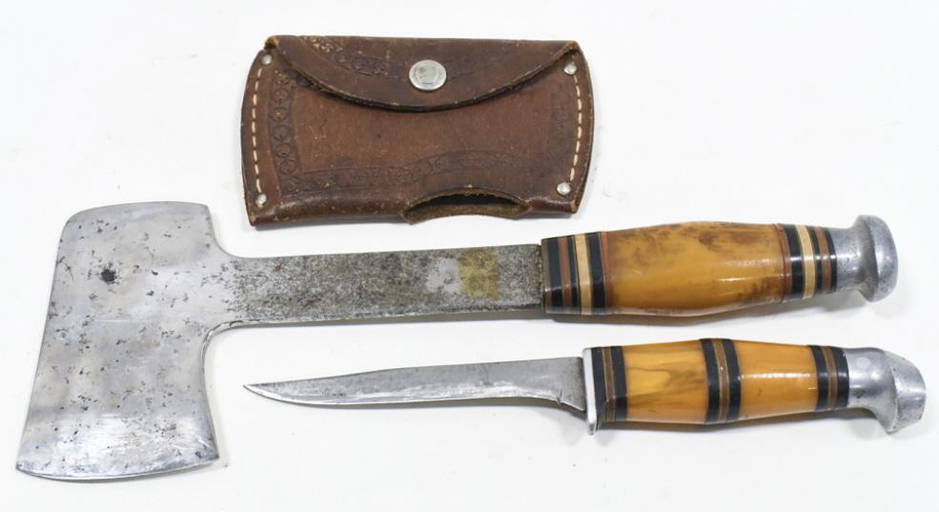 Vintage Kinfolks Hatchet & Fixed Blade Knife Set