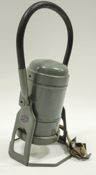 VTG NY Central Systems Battery Electric RR Light: Vintage New York Central Systems, Engineer's Judgment Battery Electric Rail Roal Light. Marked Engineer's Judgement, New York Central Systems. Measures 12.5" tall