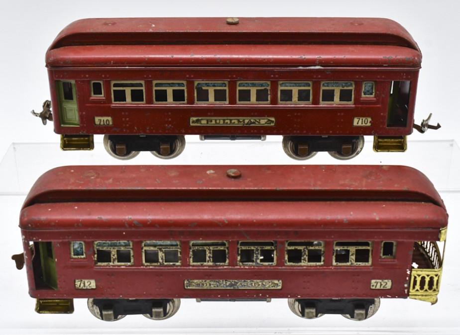 Prewar Lionel #710 Pullman & #712 Observation Cars (1 of 9)