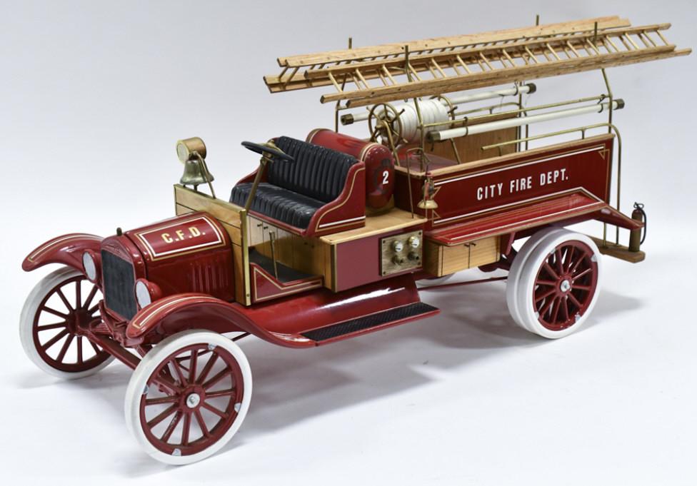 King K Ford Model T City Fire Dept Ladder Truck (1 of 9)