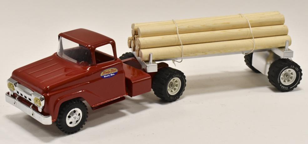Custom Tonka Log Hauler Truck & Trailer (1 of 6)