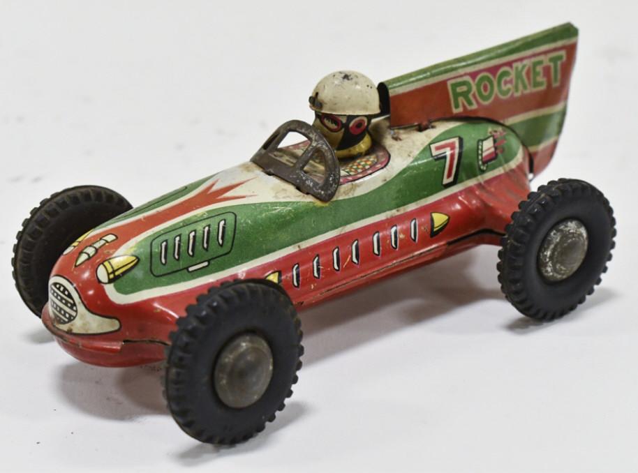 Japan Tin Litho Friction Rocket Racer (1 of 6)
