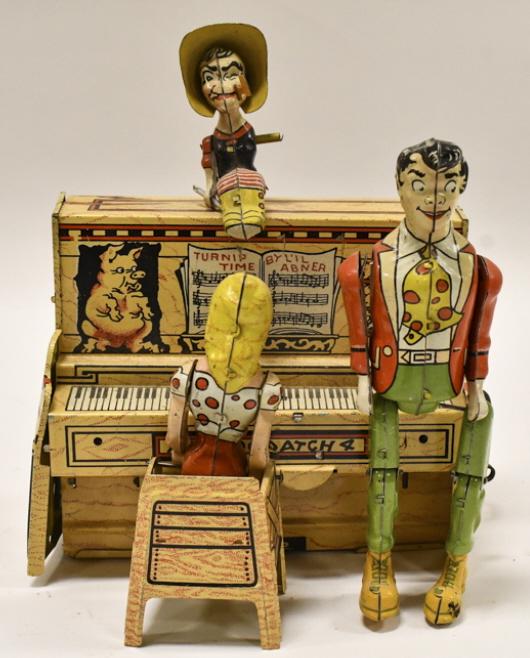 Unique Art Tin Windup Lil Abner Dog Patch 4 Band (1 of 7)