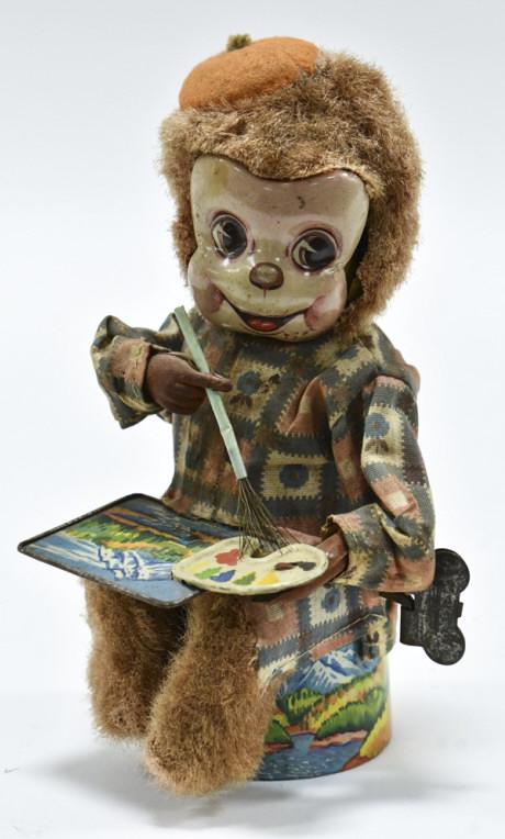 Japan Tin Windup Painting Monkey (1 of 6)
