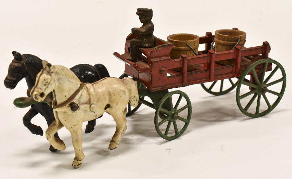 Kenton Cast Iron Horse Drawn Stake Wagon (1 of 8)