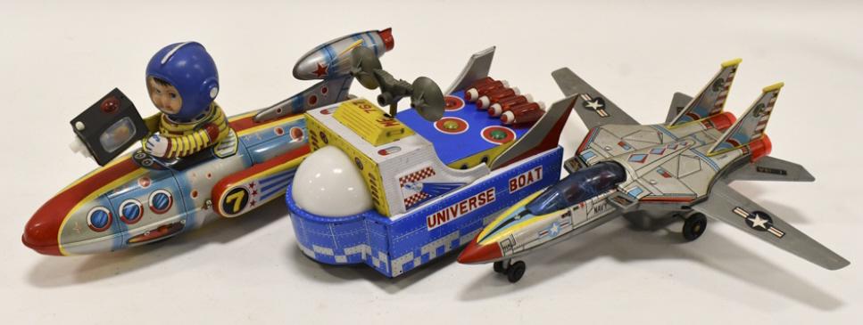 China Tin Litho Space Rockets & Fighter Jet (1 of 10)