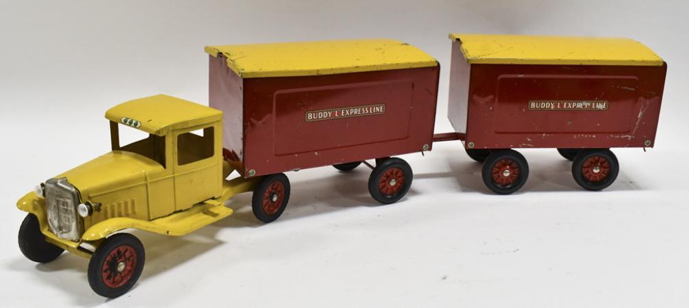 Buddy L Express Line Truck w/ Dual Tandem Trailer (1 of 12)
