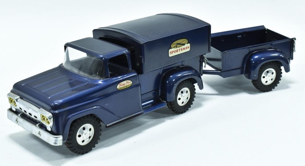 Original Tonka Stepside Pickup Truck W/ Trailer