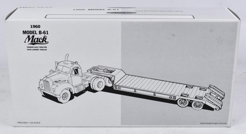 1/34 First Gear 1960 B-61 Mack w/ Lowboy Trailer (1 of 4)