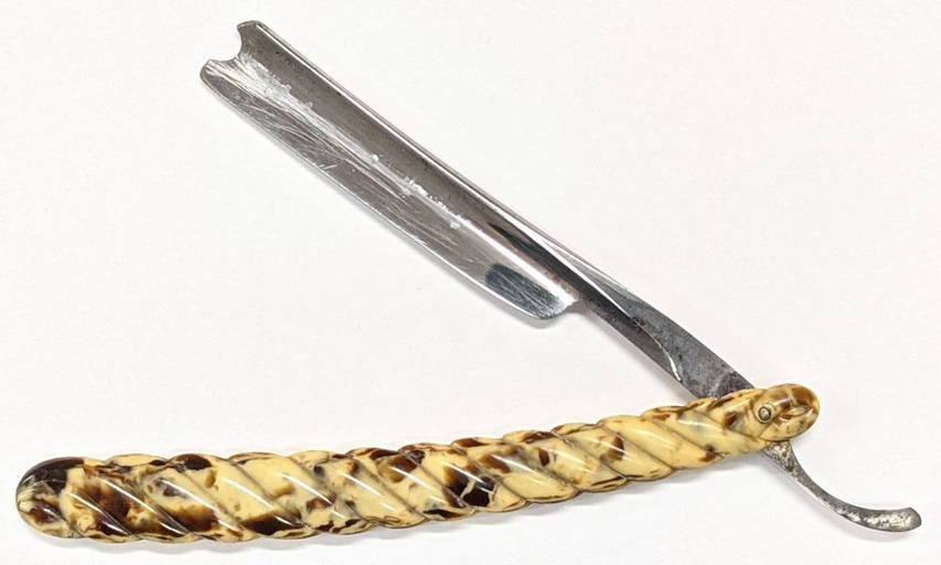 Vtg Case Brothers Marbled Rope Twist Straight Razr (2294) on Jan 07