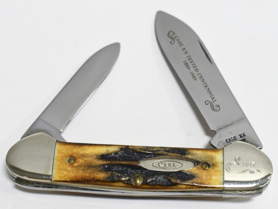 1989 Case XX Centennial 007/500 Stag Canoe Knife (1 of 5)