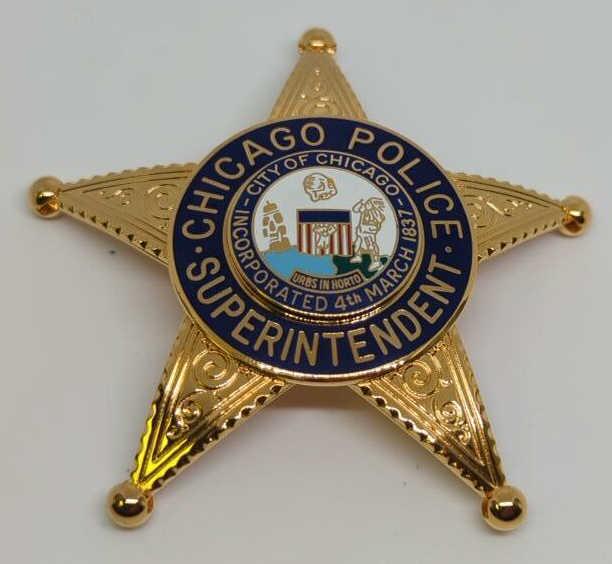 Obsolete Chicago Police Superintendent Badge (1 of 2)