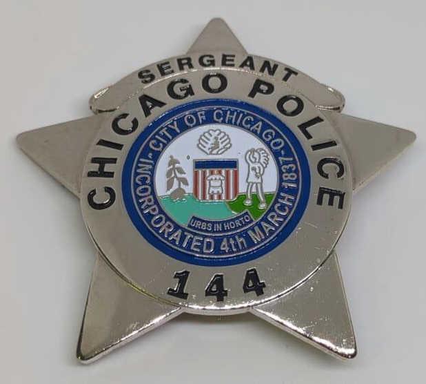 Obsolete Chicago Police Sergeant Badge #144 (1 of 2)