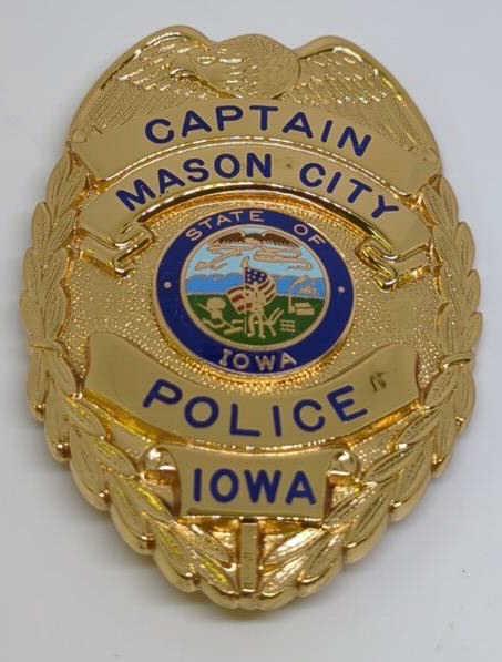 Obsolete Mason City, Iowa Police Captain Badge (1 of 2)