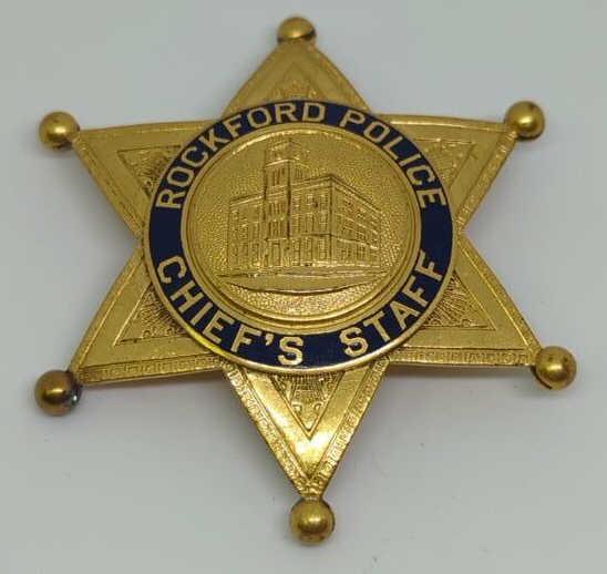 Obsolete Rockford Police Chief's Staff Badge (1 of 2)