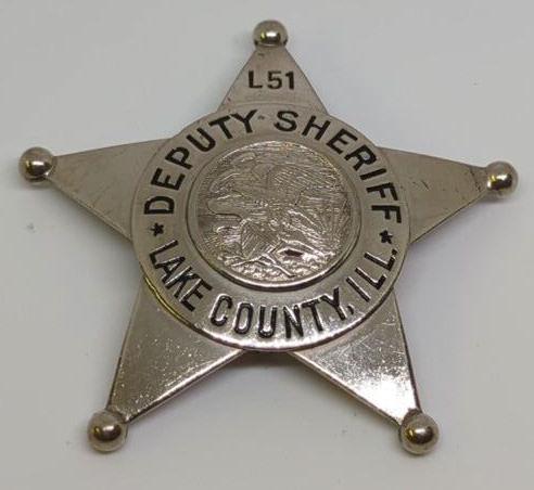 Obsolete Lake County, Ill Deputy Sheriff Badge L51 (1 of 2)