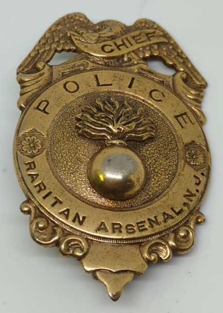 Obsolete Raritan Arsenal, NJ Police Chief Badge (1 of 2)