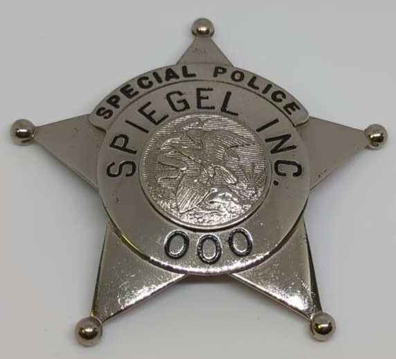 Vtg Spiegel Inc Special Police Badge #000 (1 of 2)