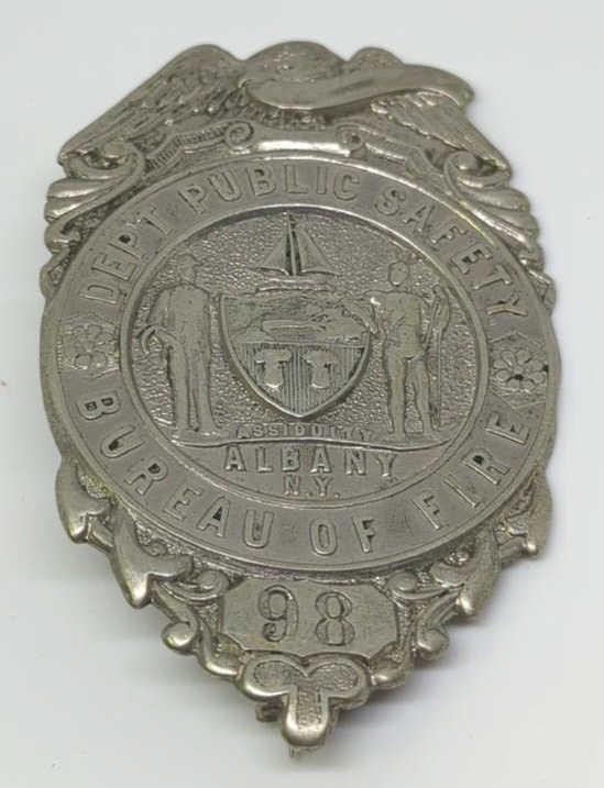 Obsolete Albany NY Dept Public Safety Badge #98 (1 of 2)