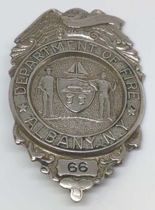 Obosolete Albany NY Dept Public Safety Badge #66 (1 of 2)