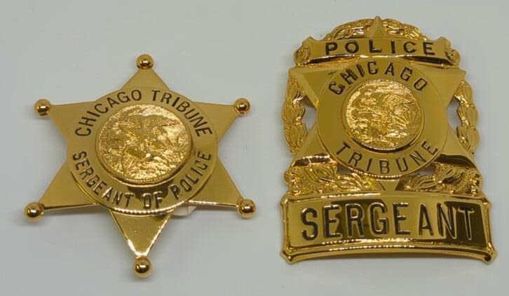 Set of Chicago Tribune Police Sergeant Badges (1 of 2)