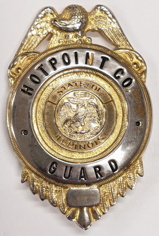 Obsolete Hotpoint Co. Guard Badge (1 of 2)