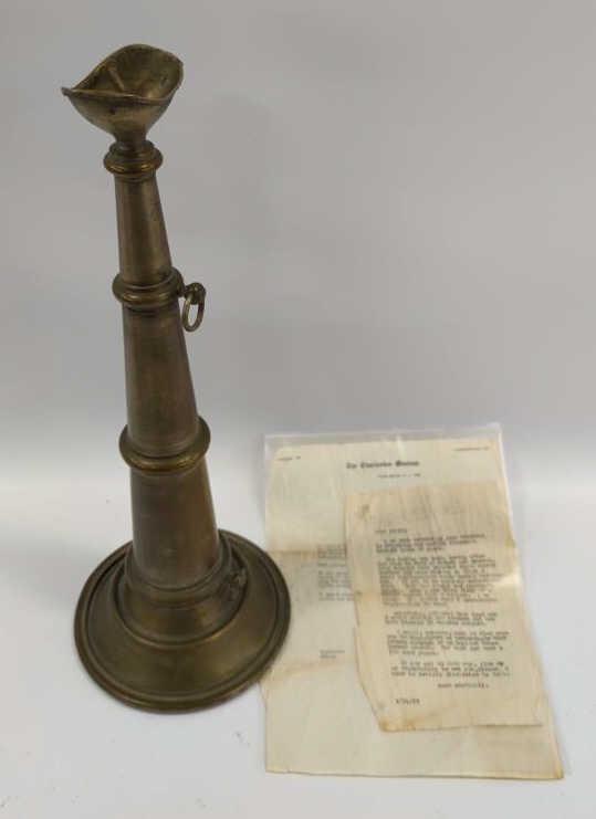 Antique Brass Firemans Trumpet w/Provinance (1 of 5)
