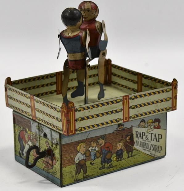 Ferdinand Strauss Tin Windup Rap & Tap Boxing Ring (1 of 11)