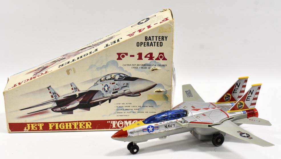 Son AI Toys Tin Battery Op Jet Fighter F14A Tomcat (1 of 10)