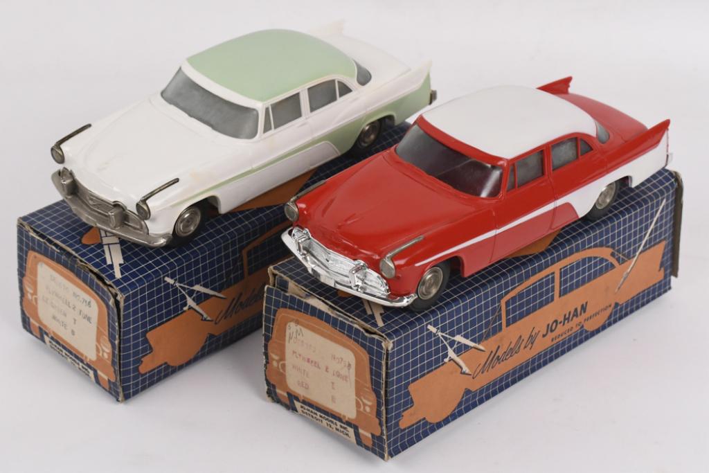 (2) 1956 Desoto 2-Tone Dealer Promo Cars w Box (1 of 20)