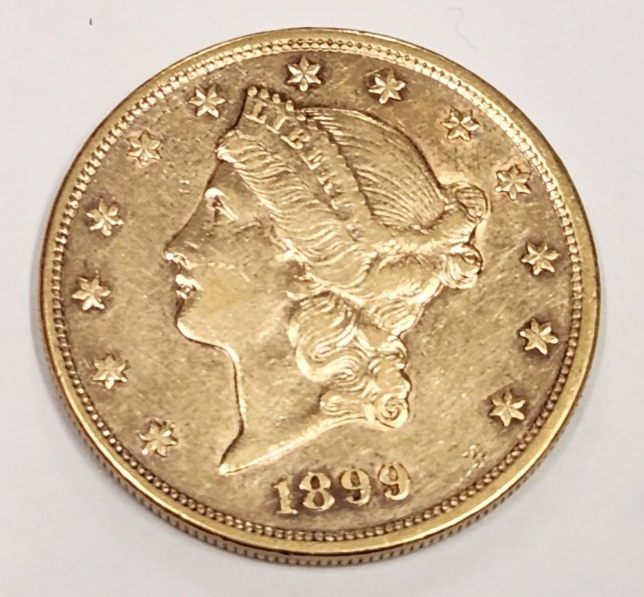 1899-S $20 Liberty Head Gold Double Eagle (1 of 2)