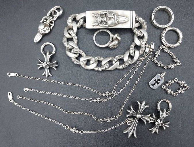 Lot Of Sterling Silver Jewelry By Chrome Hearts