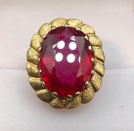 Ladies 14K Yellow Gold Ruby Ring (1 of 6)