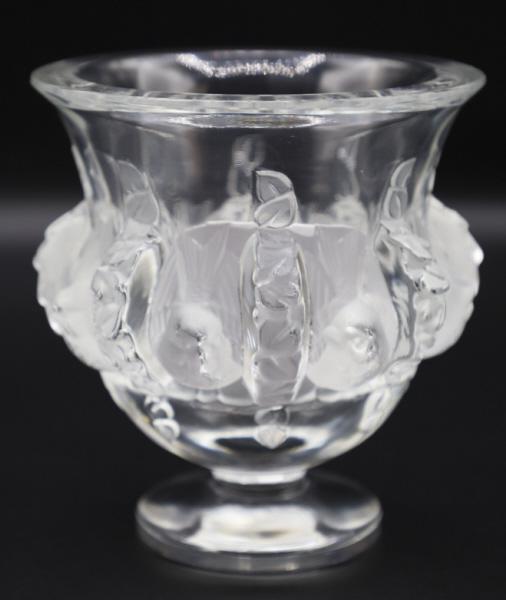 Lalique France Crystal "Dampierre" Sparrows Vase (1 of 5)