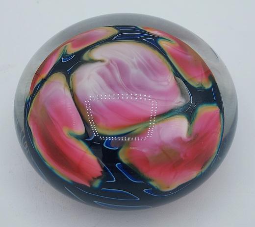 1990 Daniel Lotton Signed Art Glass Paper Weight (1 of 4)