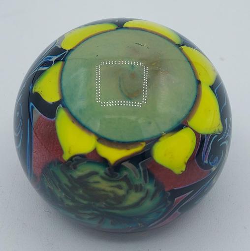 Lotton Studios Signed Sunflower Paperweight (1 of 5)