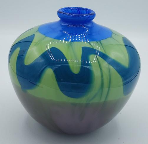 Mark Peiser Signed Art glass Vase (1 of 4)