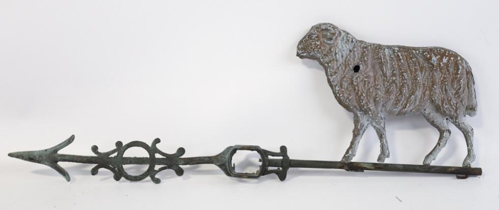 Antique Brass Miller Sheep Weathervane (1 of 10)