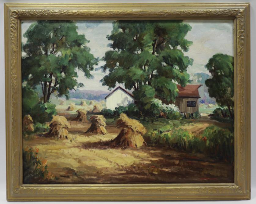 Harry R. Townsend "Summer Farm With Cornshocks" (1 of 10)