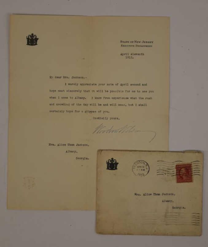 President Woodrow Wilson Signed Letter (1 of 6)