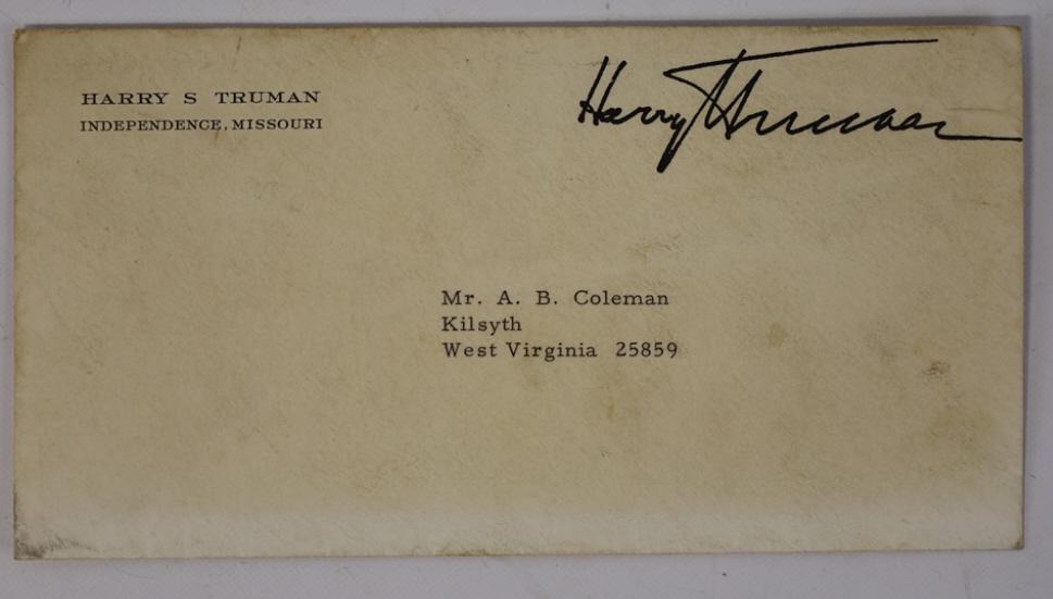 President Harry S. Truman Signed Envelope (1 of 5)