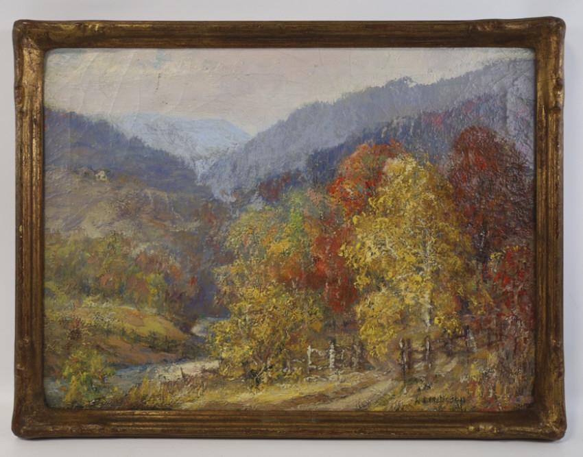 Hollis Milleson Fall Landscape Oil On Canvas (4500) on Jan 07, 2023