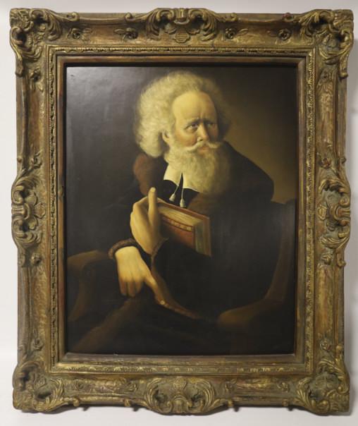 Thad Miller Oil on Board Portrait Of Man With Book (1 of 8)