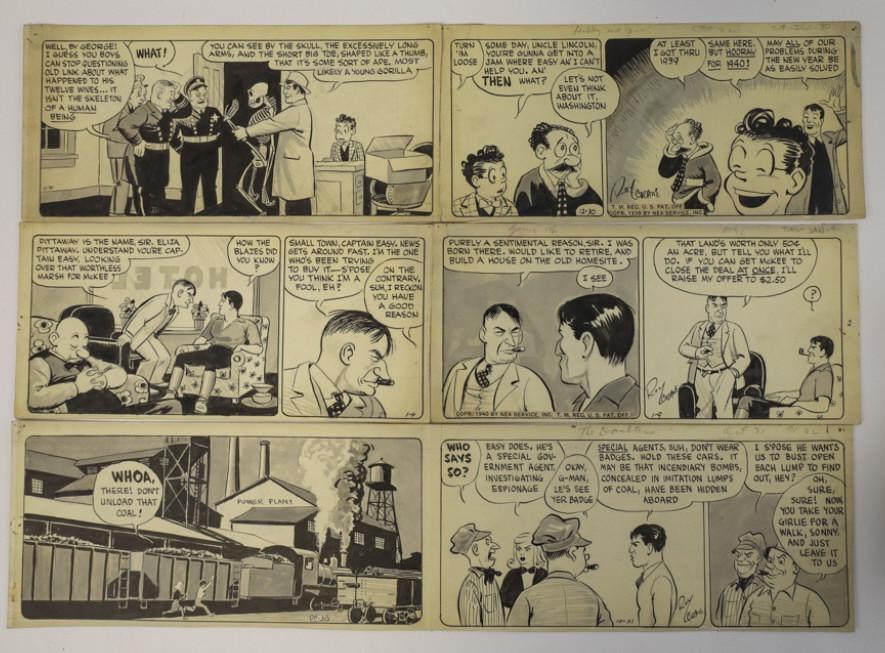 Three Original Art Board Comics By Roy Crane (1 of 18)